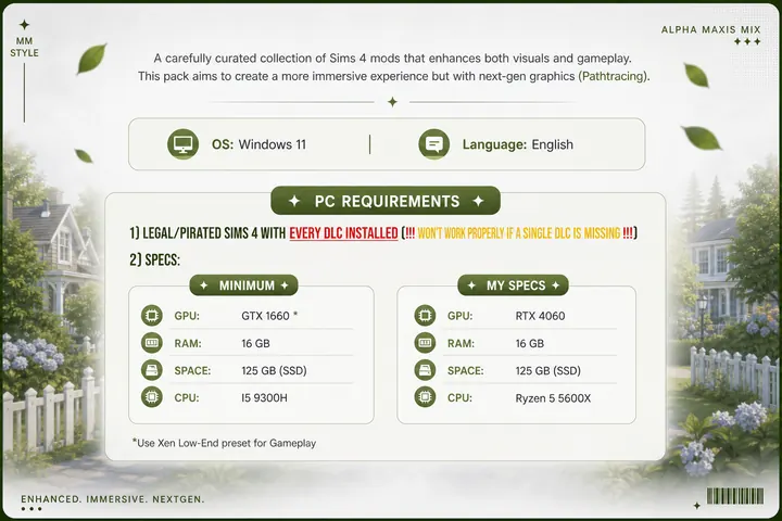 PC requirements preview
